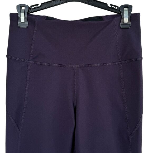 Under Armour X-Small Leggings Rear Pocket Stretch Elastic Waist Purple Womens - Picture 2 of 6